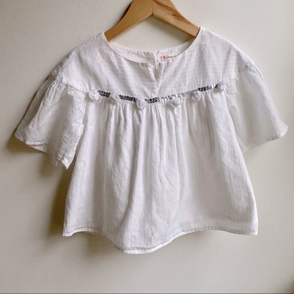 Crewcuts Short Sleeve Pom Pom Top 5T